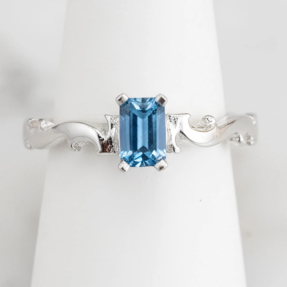 London Blue Topaz Sterling Silver Scroll Ring | The Shops at Colonial Williamsburg