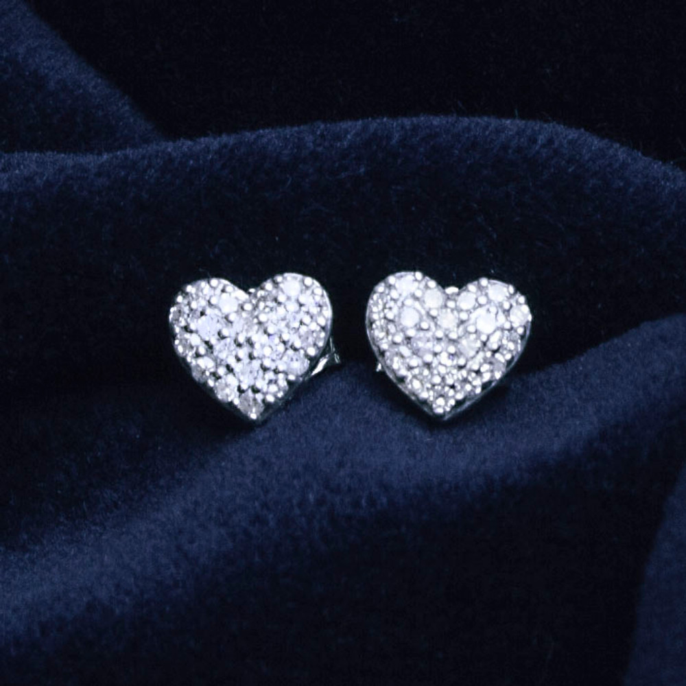 Little Hearts Pave Diamond Earrings | The Shops at Colonial Williamsburg