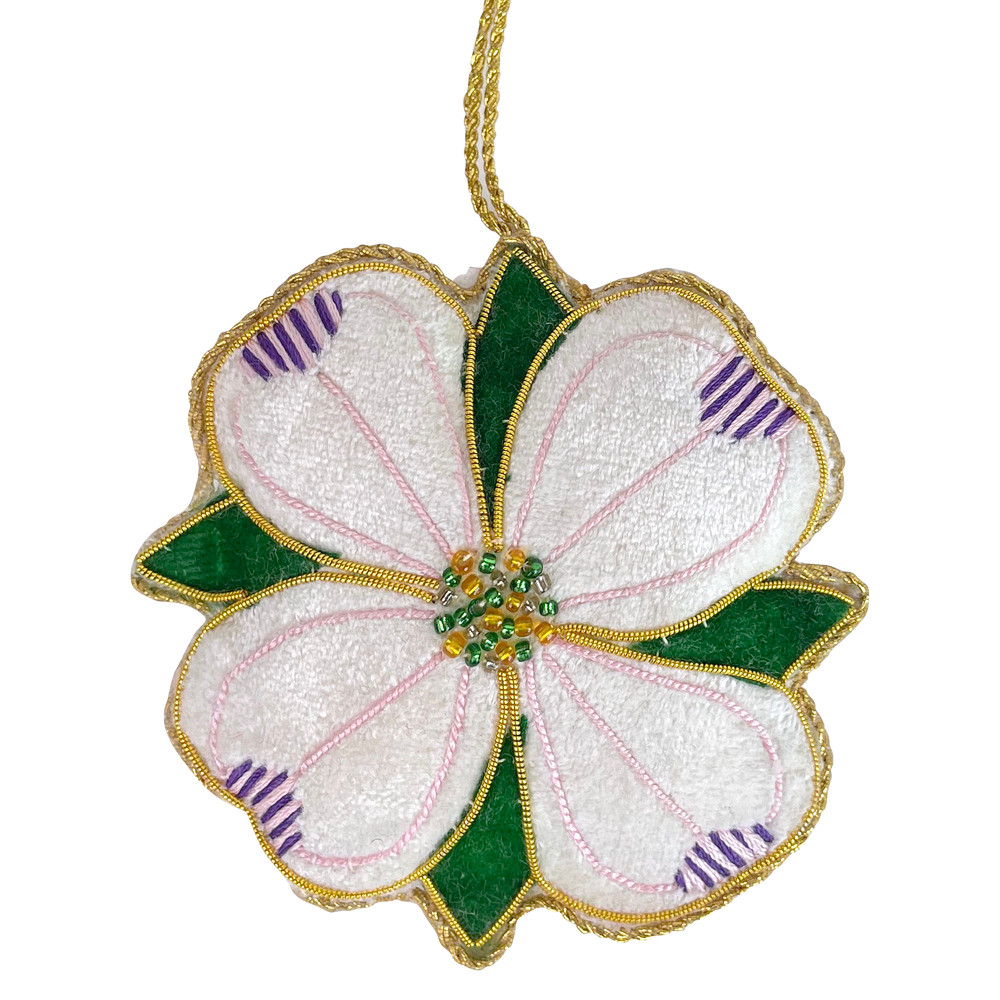 Virginia Dogwood Fabric Ornament | The Shops at Colonial Williamsburg