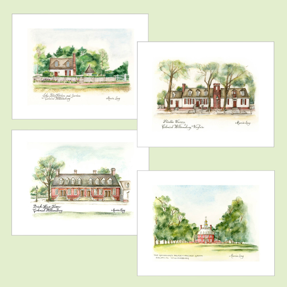 "Colonial Williamsburg Buildings" Quilt Blocks by Marcia Long | The Shops at Colonial Williamsburg