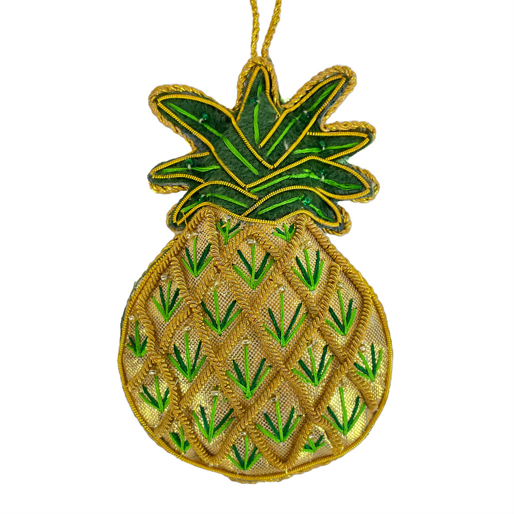Williamsburg Pineapple Fabric Ornament - Thumbnail 3