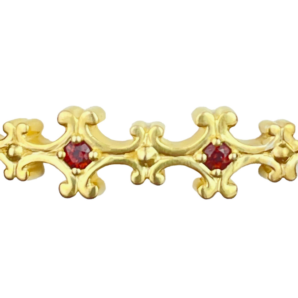 The Queen's Jewelry - Gold Plated Sterling Silver Garnet Star Cuff Bracelet | The Shops at Colonial Williamsburg
