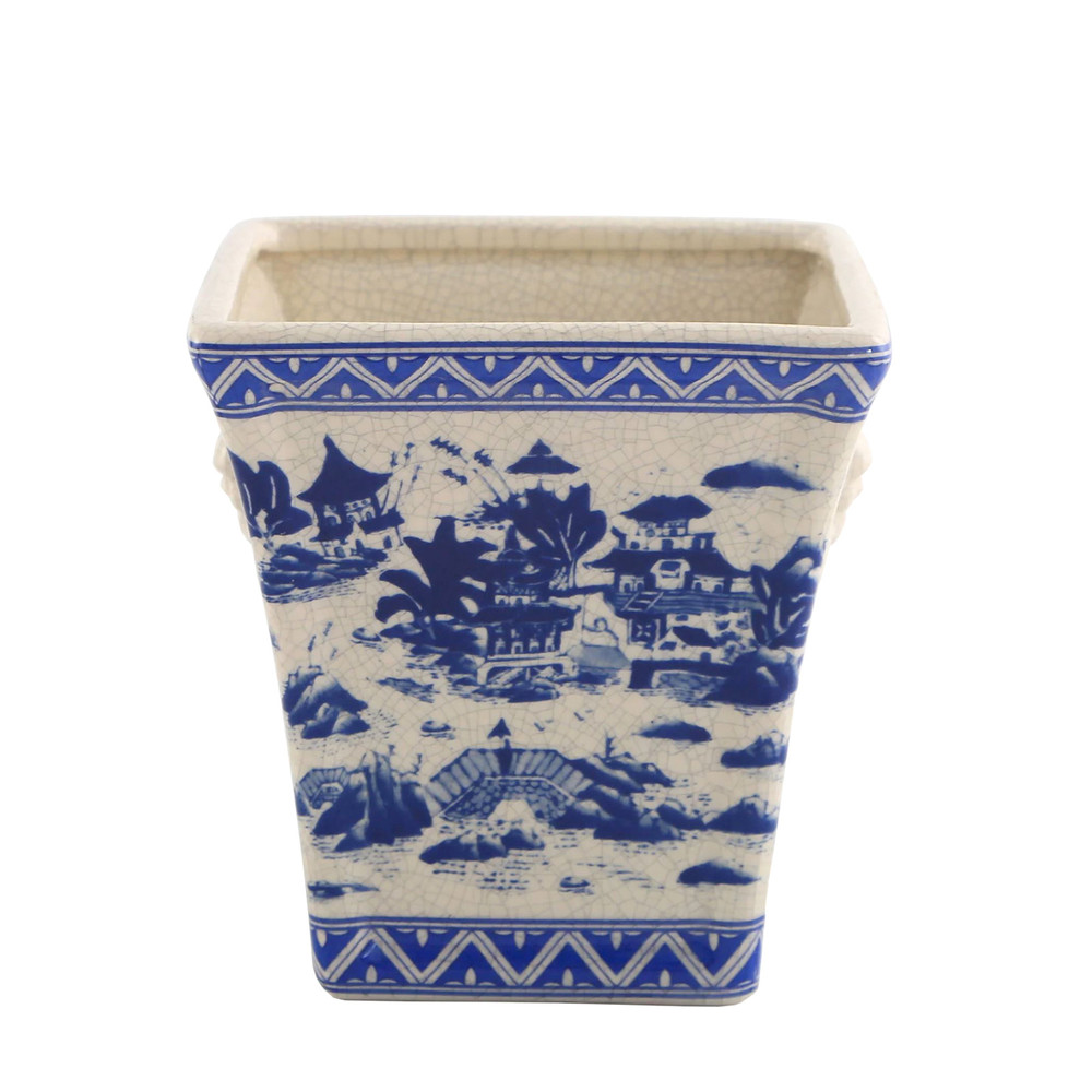 Chinoiserie "China Village" Square Planter | The Shops at Colonial Williamsburg