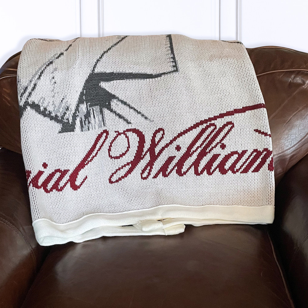 Colonial Williamsburg Robertson's Windmill Knit Blanket | The Shops at Colonial Williamsburg