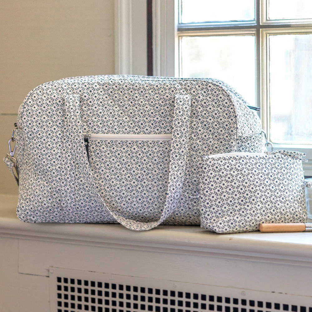 CRAFT & FORGE Dotted Vine Overnight Bag by Taylor Linens | The Shops at Colonial Williamsburg