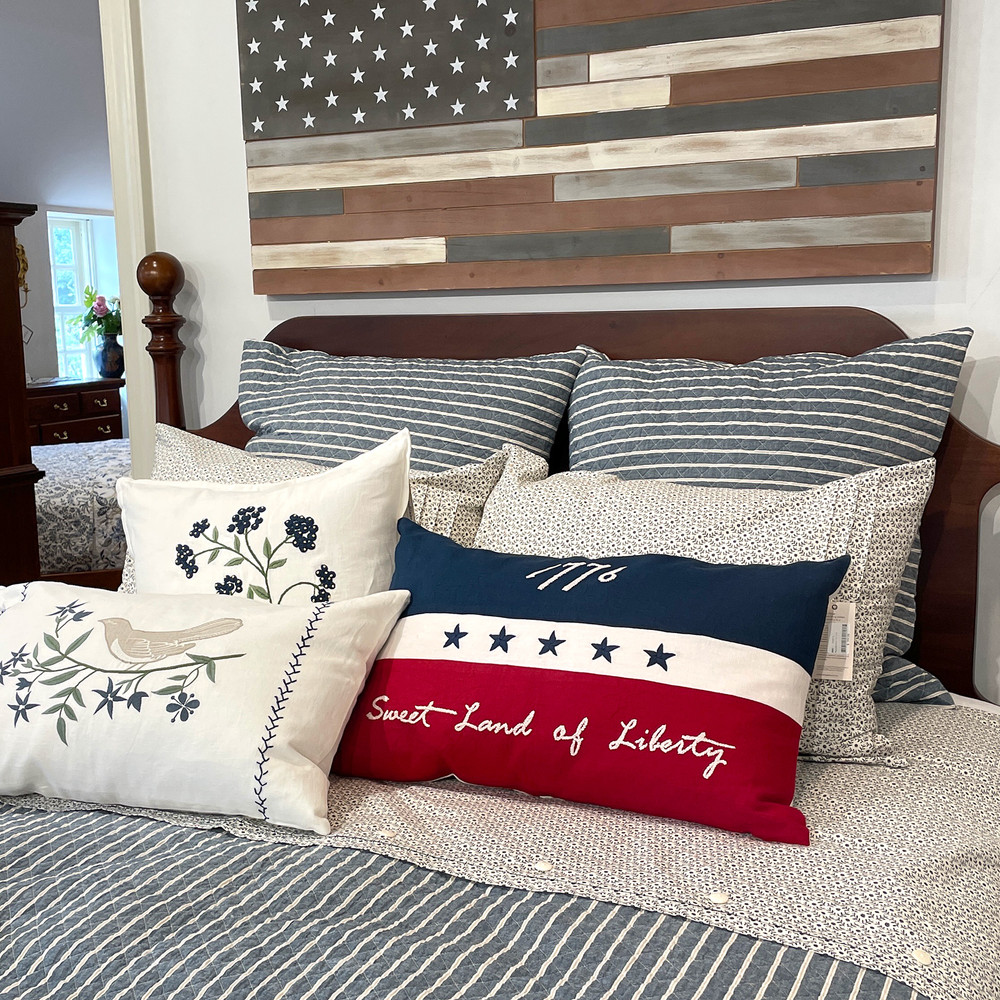 Craft & Forge "1776 Sweet Land of Liberty" Pillow by Taylor Linens | The Shops at Colonial Williamsburg