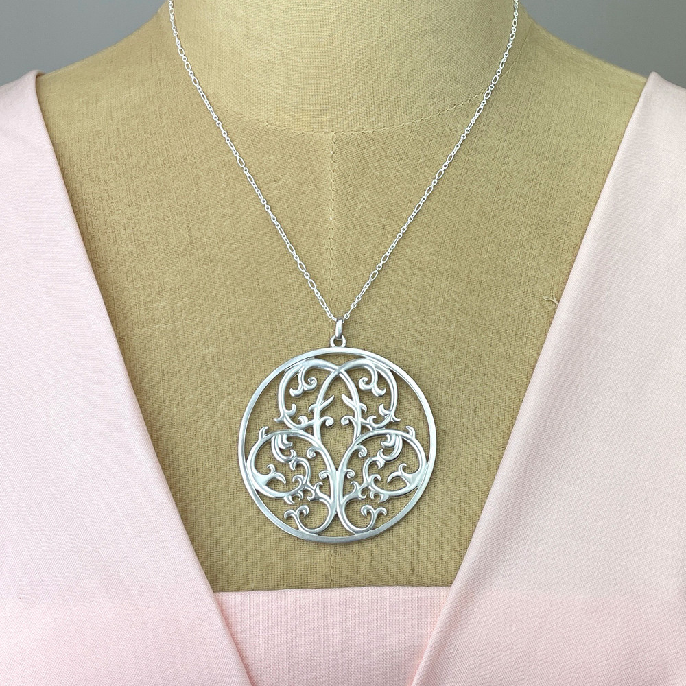 Extra Large Ellicott Clock Case Sterling Silver Pendant | The Shops at Colonial Williamsburg