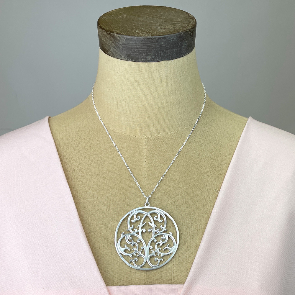 Extra Large Ellicott Clock Case Sterling Silver Pendant | The Shops at Colonial Williamsburg