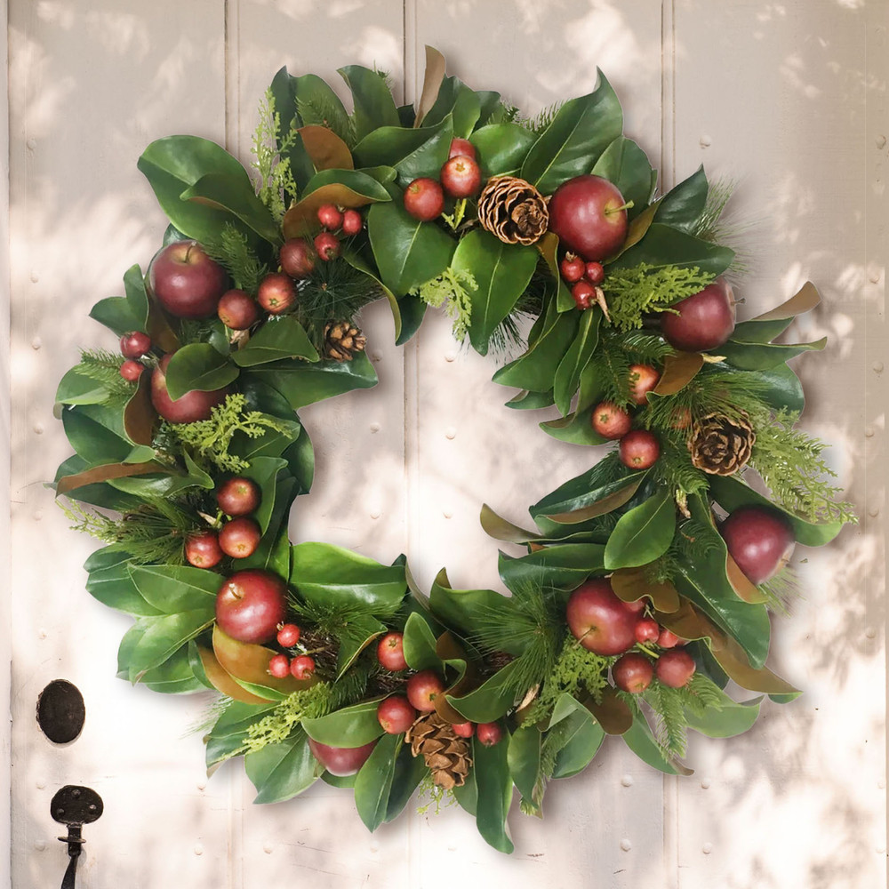 Williamsburg Palmer House Apple & Magnolia Wreath - Thumbnail 2
