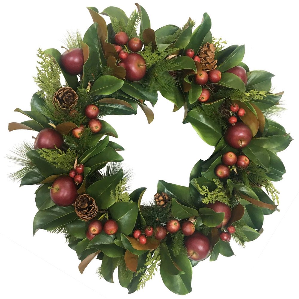 Palmer House Apple & Magnolia Wreath 30" | The Shops at Colonial Williamsburg