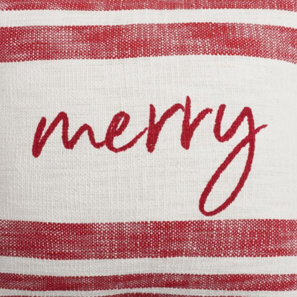 "Merry" Red Holiday Throw Pillow | The Shops at Colonial Williamsburg