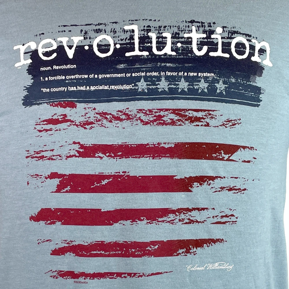 Colonial Williamsburg T-Shirt - Revolution Definition - Light Blue | The Shops at Colonial Williamsburg