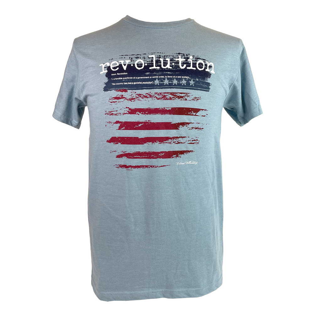 Colonial Williamsburg T-Shirt - Revolution Definition - Light Blue | The Shops at Colonial Williamsburg