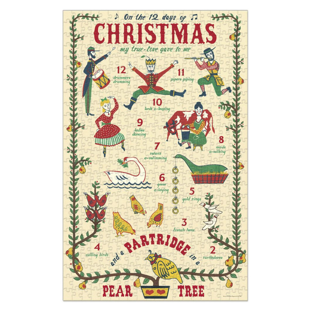 12 Days of Christmas 500 Piece Jigsaw Puzzle