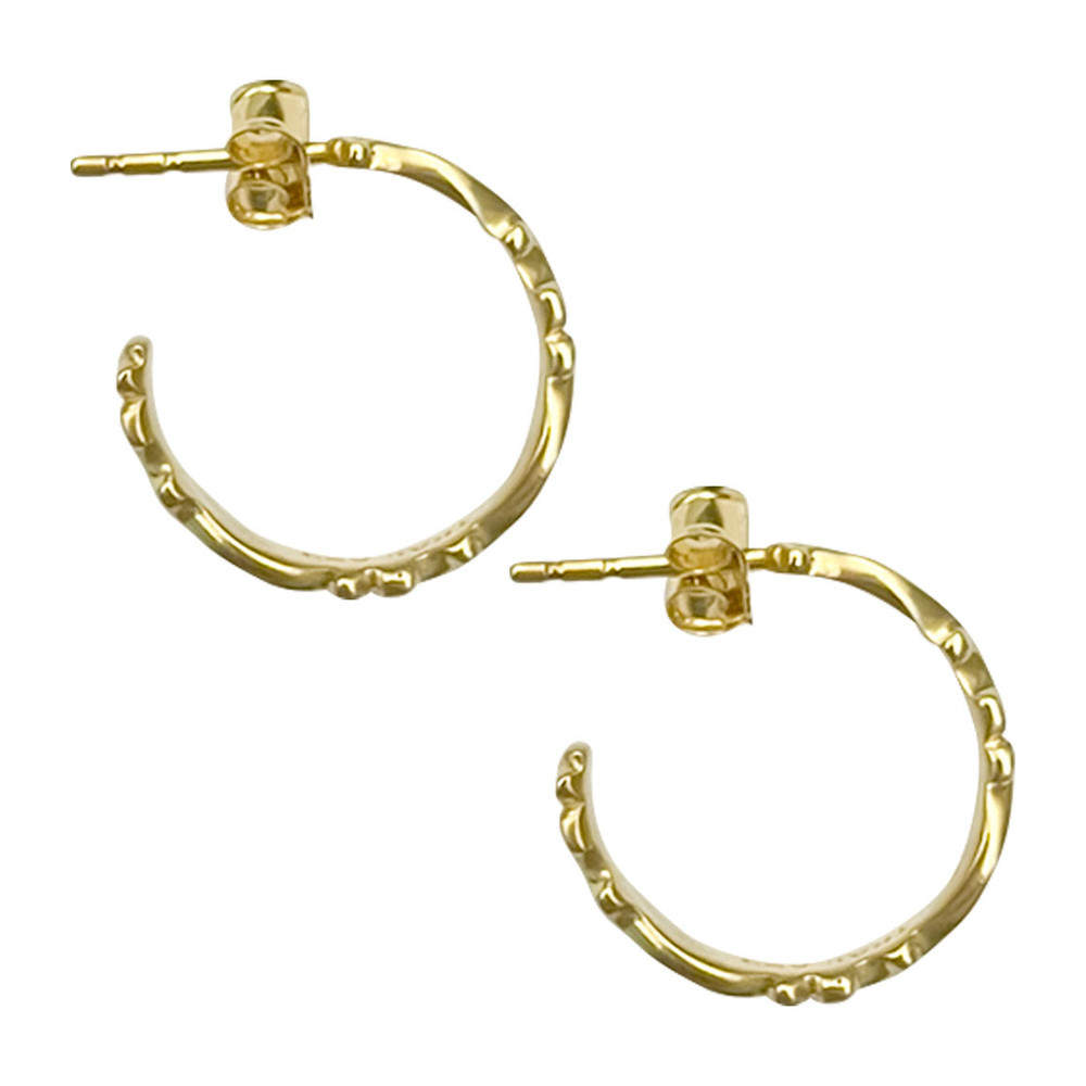 Petite Scroll Gold Hoop Earrings | The Shops at Colonial Williamsburg