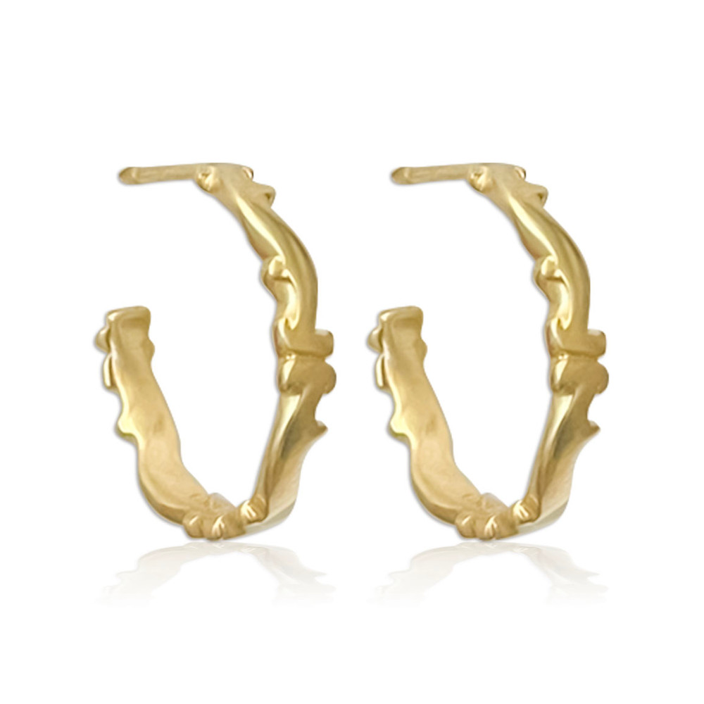 Petite Scroll Gold Hoop Earrings | The Shops at Colonial Williamsburg