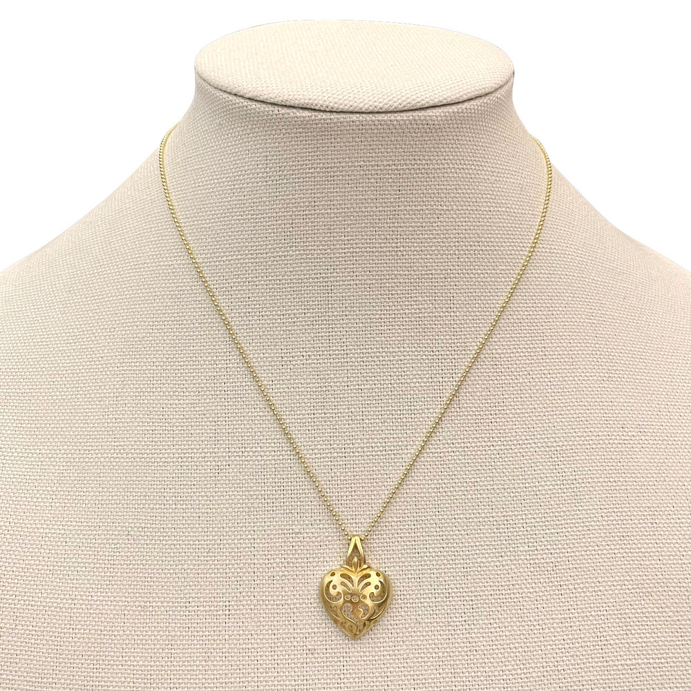 Pierced Heart Gold Pendant Necklace | The Shops at Colonial Williamsburg