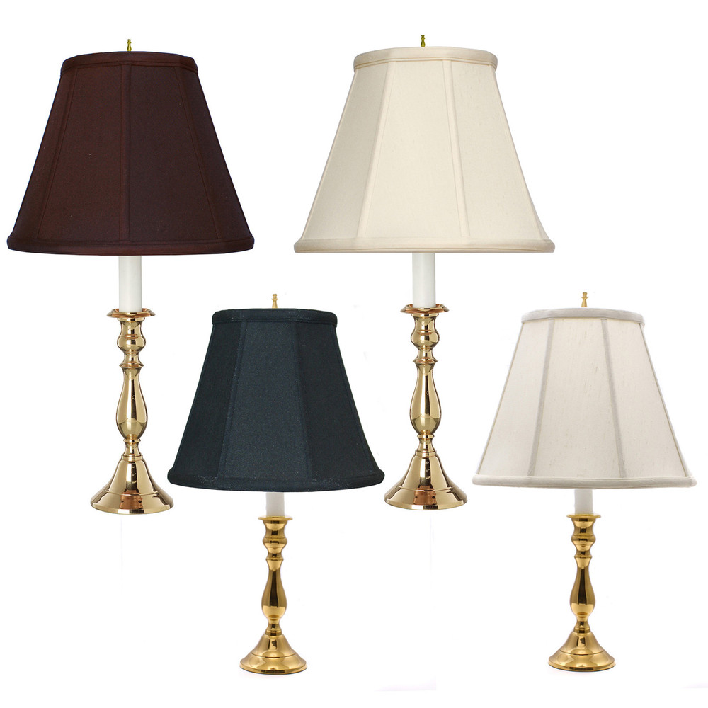 Polished Brass Candlestick Lamp with Empire Shade | The Shops at Colonial Williamsburg