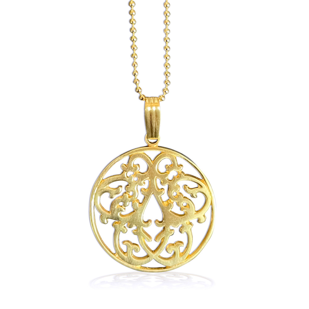 Ellicott Clock Case Gold Plated Sterling Silver Small Pendant Necklace | The Shops at Colonial Williamsburg