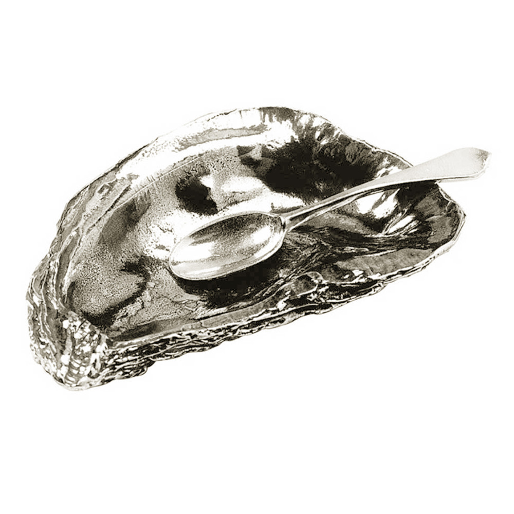 Pewter Oyster Salt Cellar Gift Set