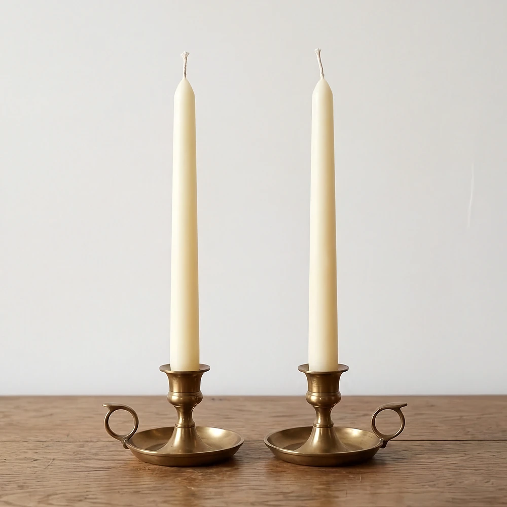 Ivory Taper Beeswax Candles