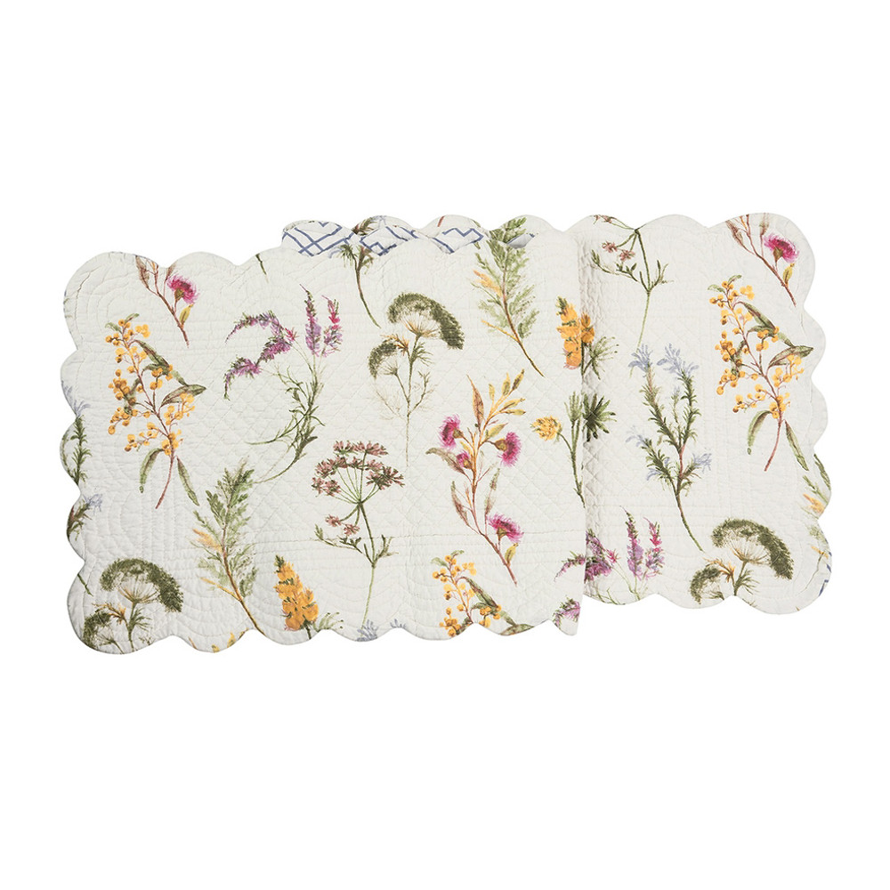 Genevieve Floral Quilted Reversible Table Linens | The Shops at Colonial Williamsburg