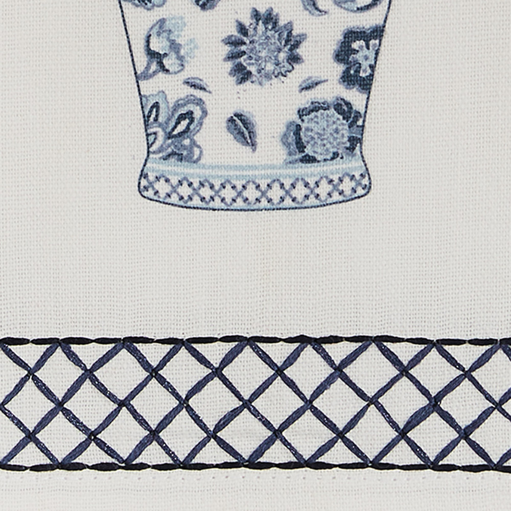 Williamsburg Chinoiserie Temple Jar Kitchen Towel - Thumbnail 3
