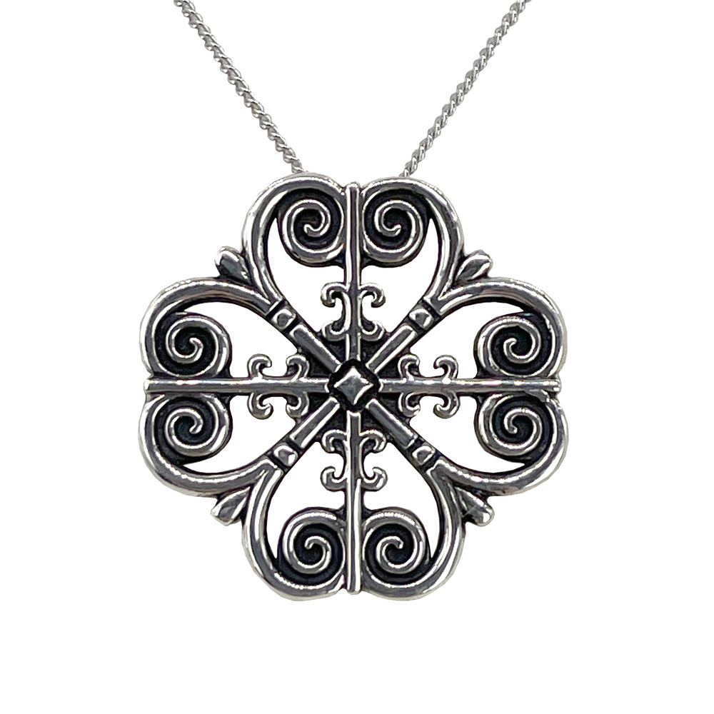 Abby Heart Quatrefoil Sterling Silver Pendant Necklace | The Shops at Colonial Williamsburg