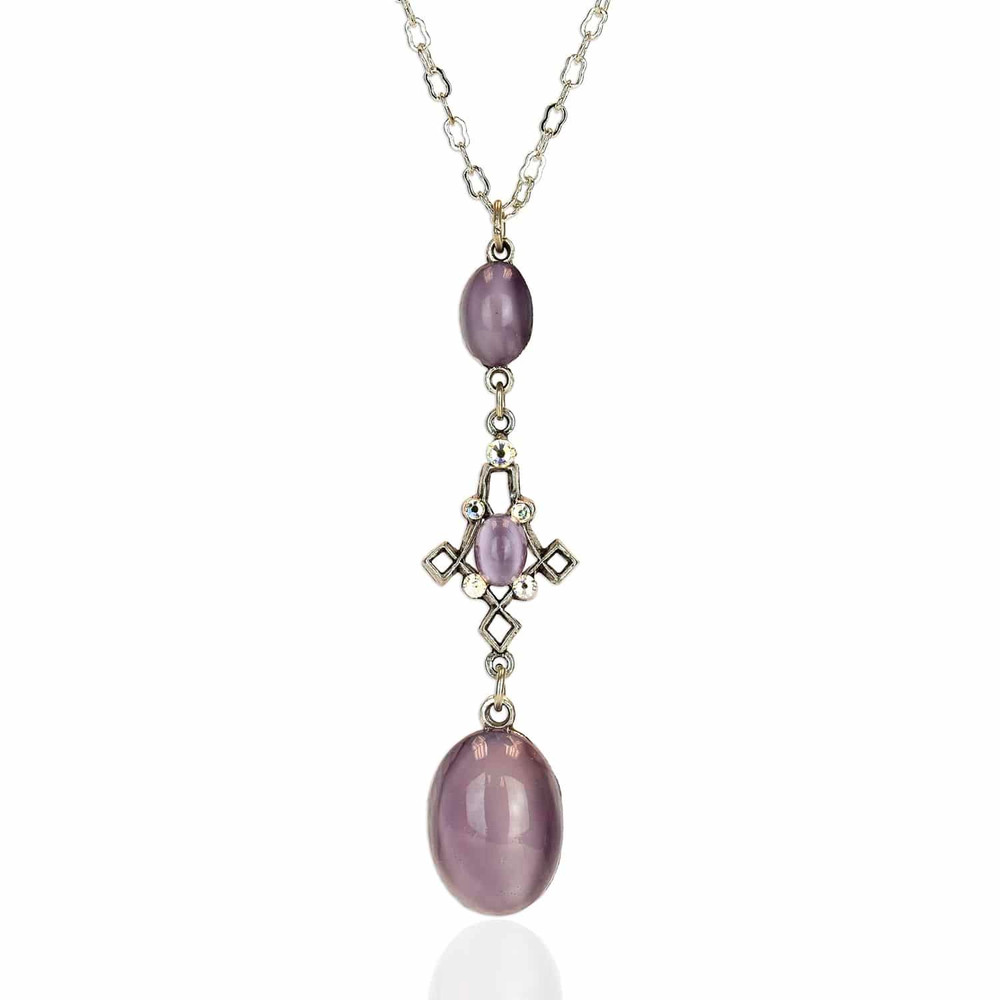 Lavender Cat’s Eye Drop Necklace by Anne Koplik | The Shops at Colonial Williamsburg