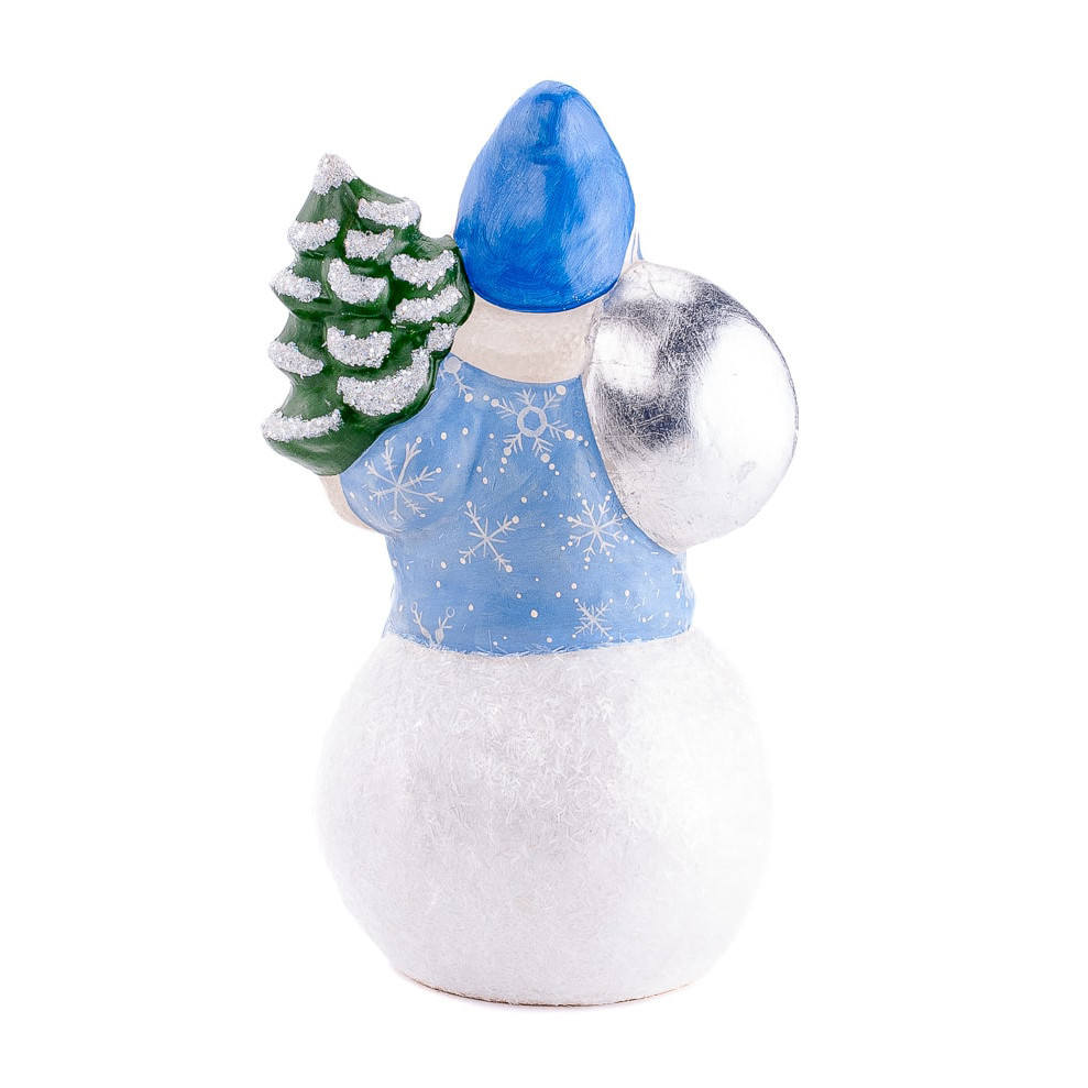 スノー　バルミューダSET Vaillancourt Chalkware Blue Snowflake Santa on Snowball