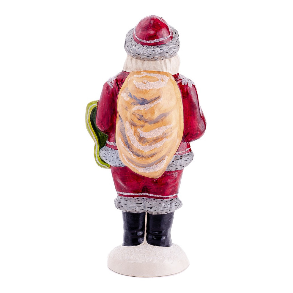 Vaillancourt Chalkware Burgundy Wine Santa