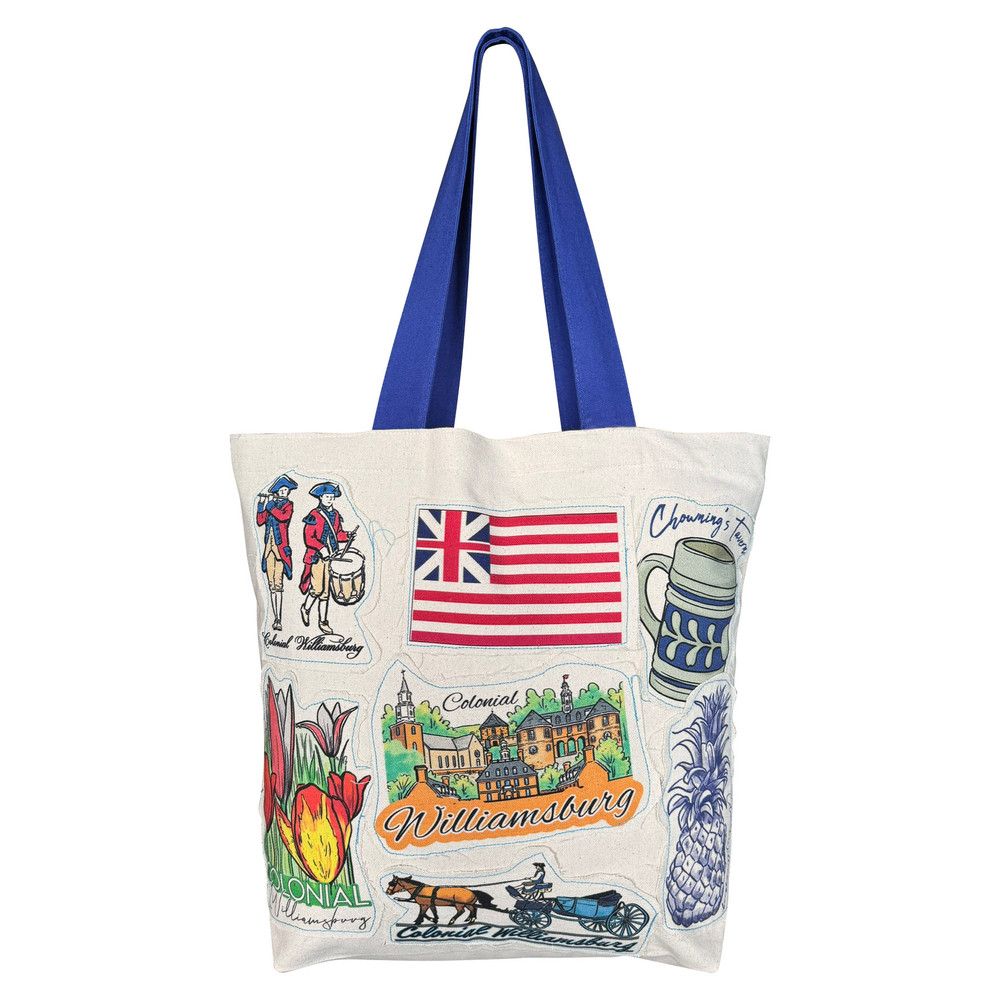 Colonial Williamsburg Patches Tote Bag | The Shops at Colonial Williamsburg