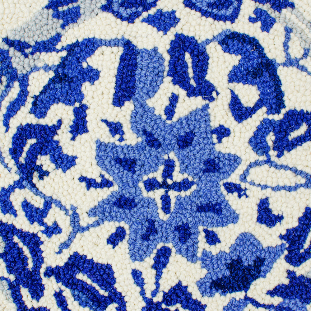 Blue and White Chinoiserie Vases Hooked Rug | The Shops at Colonial Williamsburg