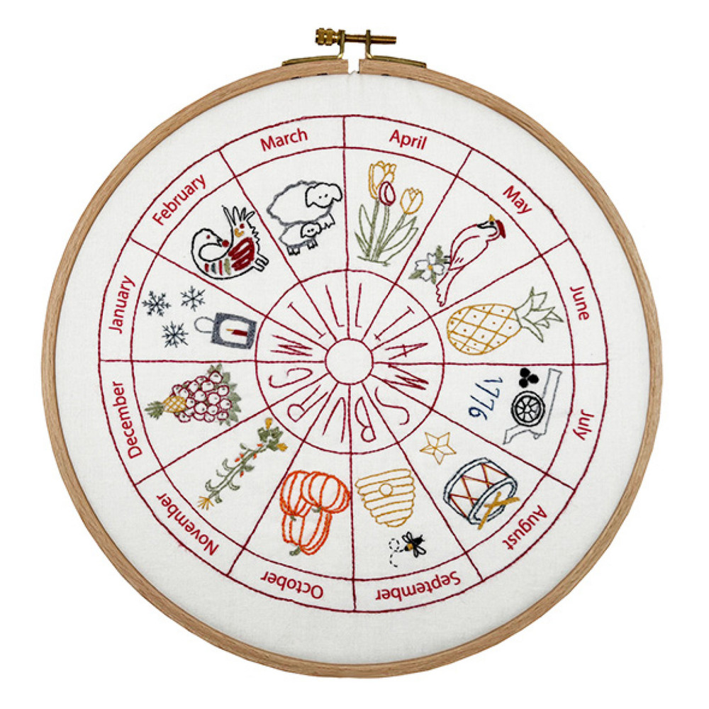 Colonial Williamsburg Icon Calendar Sampler Embroidery Kit | The Shops at Colonial Williamsburg