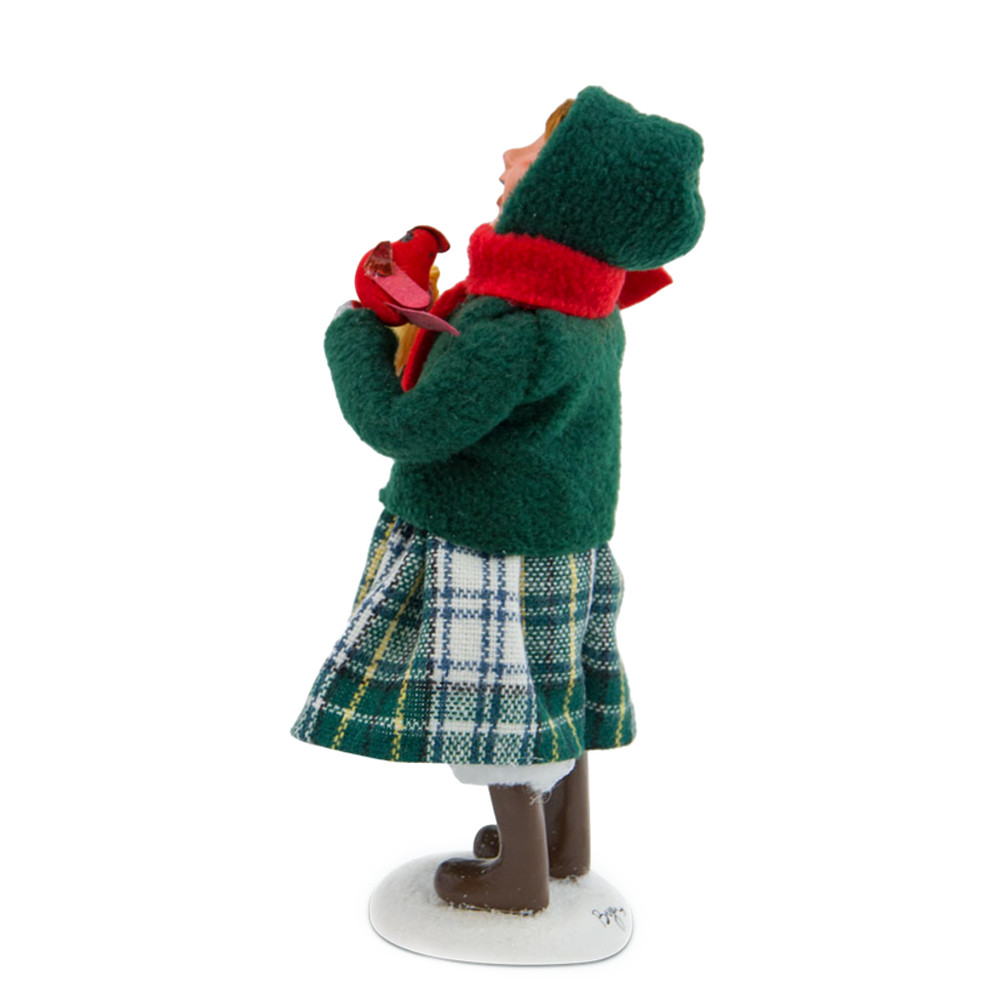 Byers' Choice Girl Caroler with Cardinal | The Shops at Colonial Williamsburg