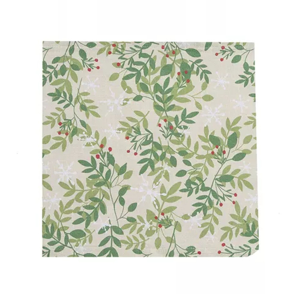 WILLIAMSBURG Snowflakes & Berries Napkin | The Shops at Colonial Williamsburg