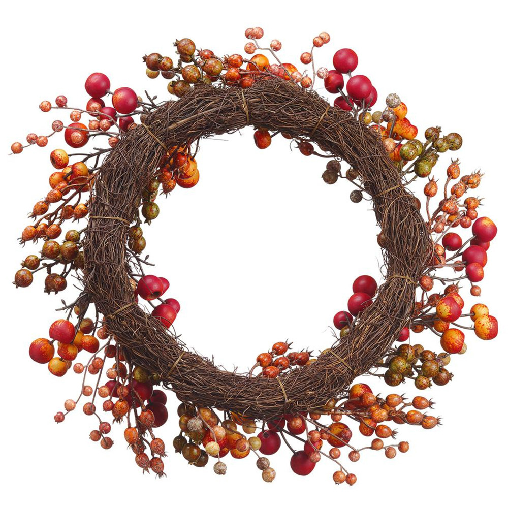 Orange Berry & Pod Fall Wreath 22" | The Shops at Colonial Williamsburg