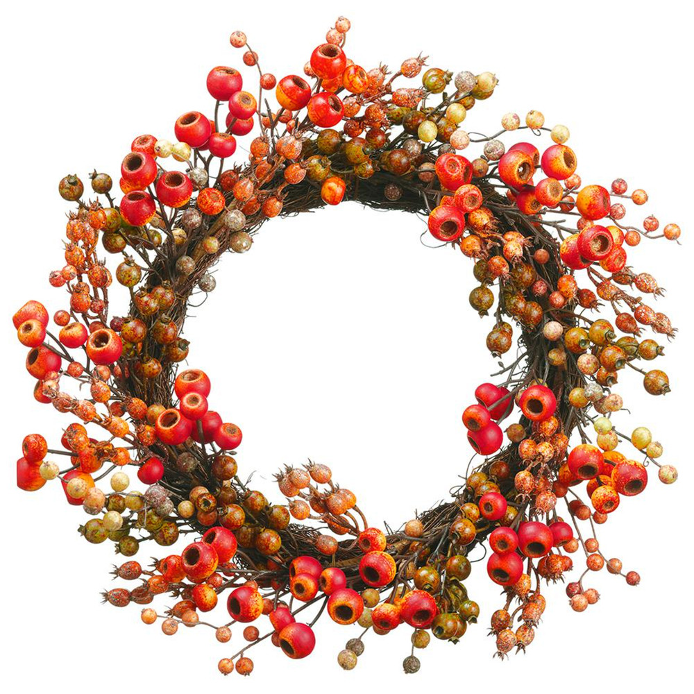 Orange Berry & Pod Fall Wreath 22" | The Shops at Colonial Williamsburg