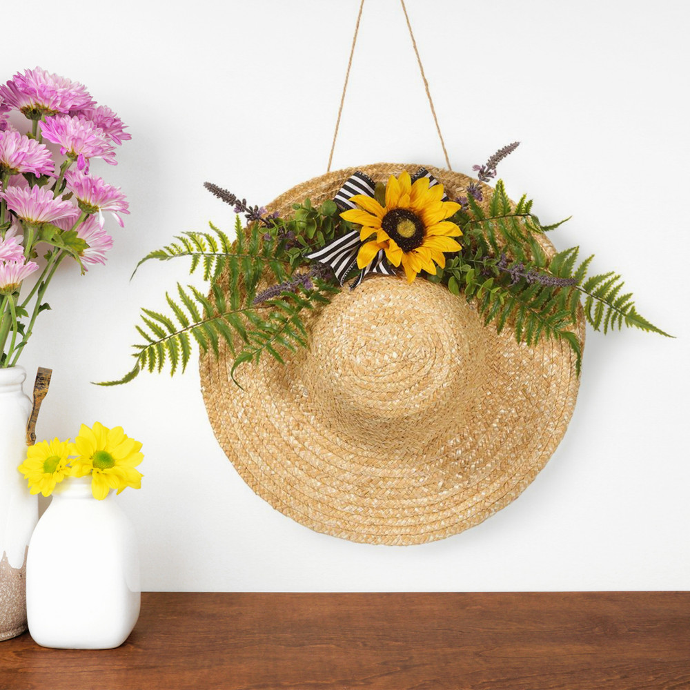 Sunflower and Lavender Sun Hat Wall Decoration | The Shops at Colonial Williamsburg