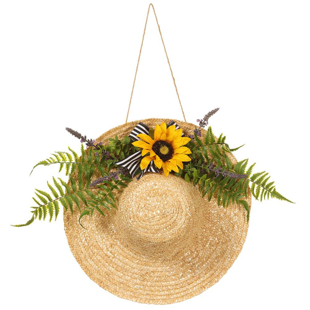 Sunflower and Lavender Sun Hat Wall Decoration | The Shops at Colonial Williamsburg