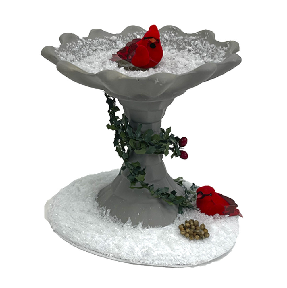 Byers' Choice Cardinal Birdbath Decoration | The Shops at Colonial Williamsburg