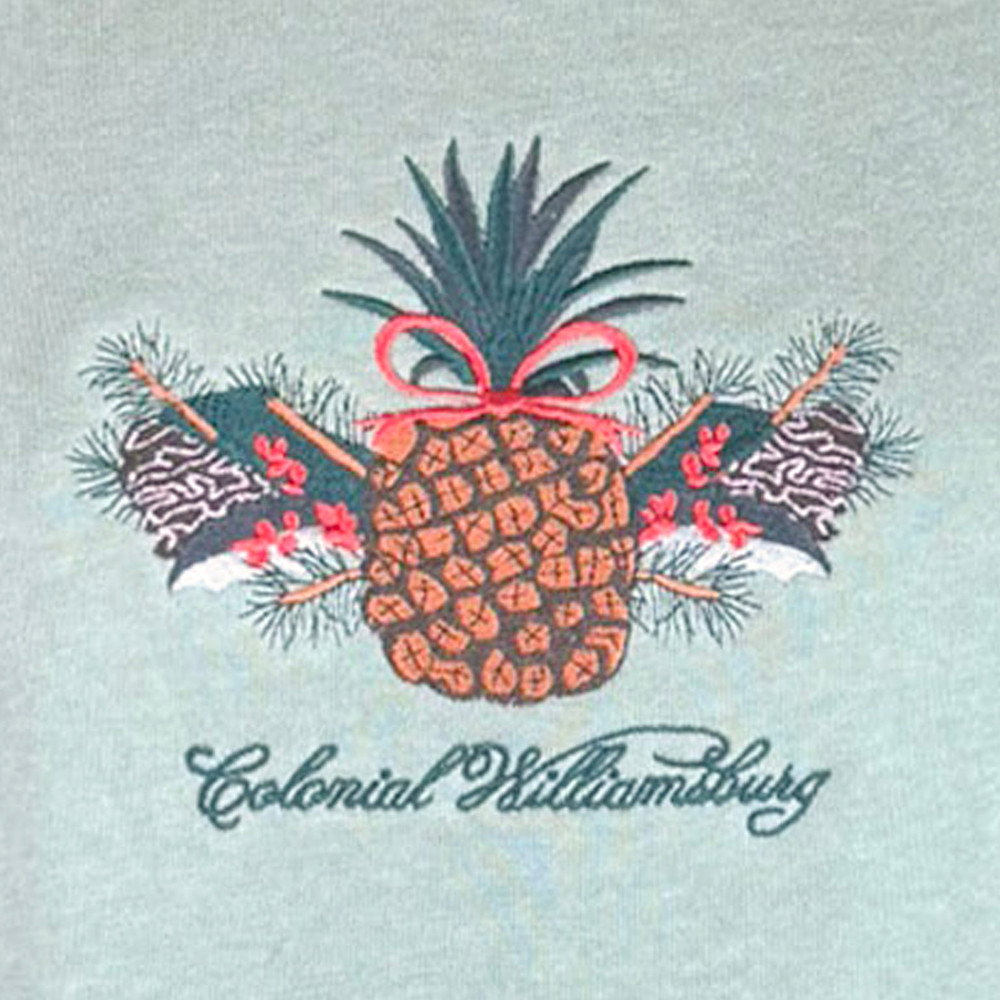 Colonial Williamsburg Embroidered Pineapple - Adult Women's Sweatshirt | The Shops at Colonial Williamsburg
