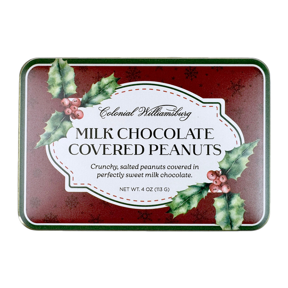Colonial Williamsburg Milk Chocolate Covered Peanuts Holiday Gift Tin | The Shops at Colonial Williamsburg