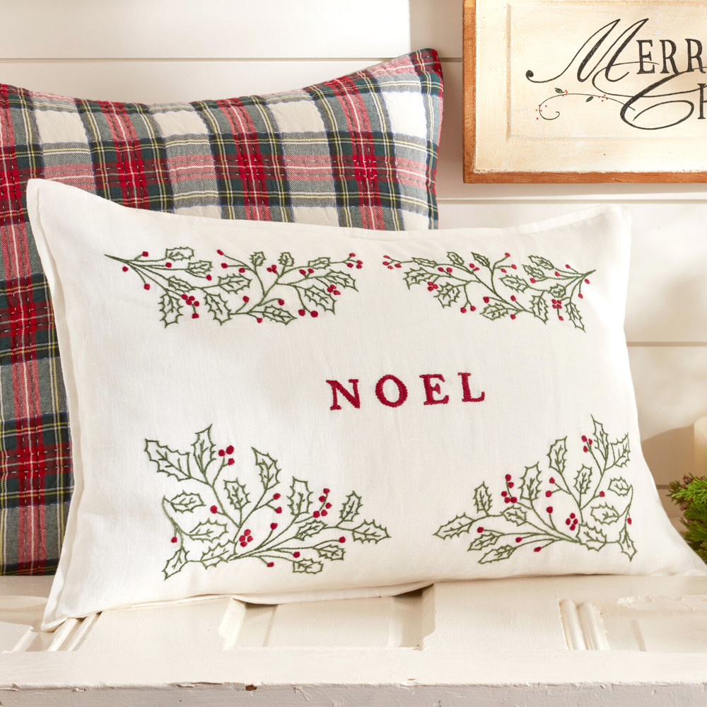 Ivy Noel Embroidered Accent Pillow by Taylor Linens | The Shops at Colonial Williamsburg