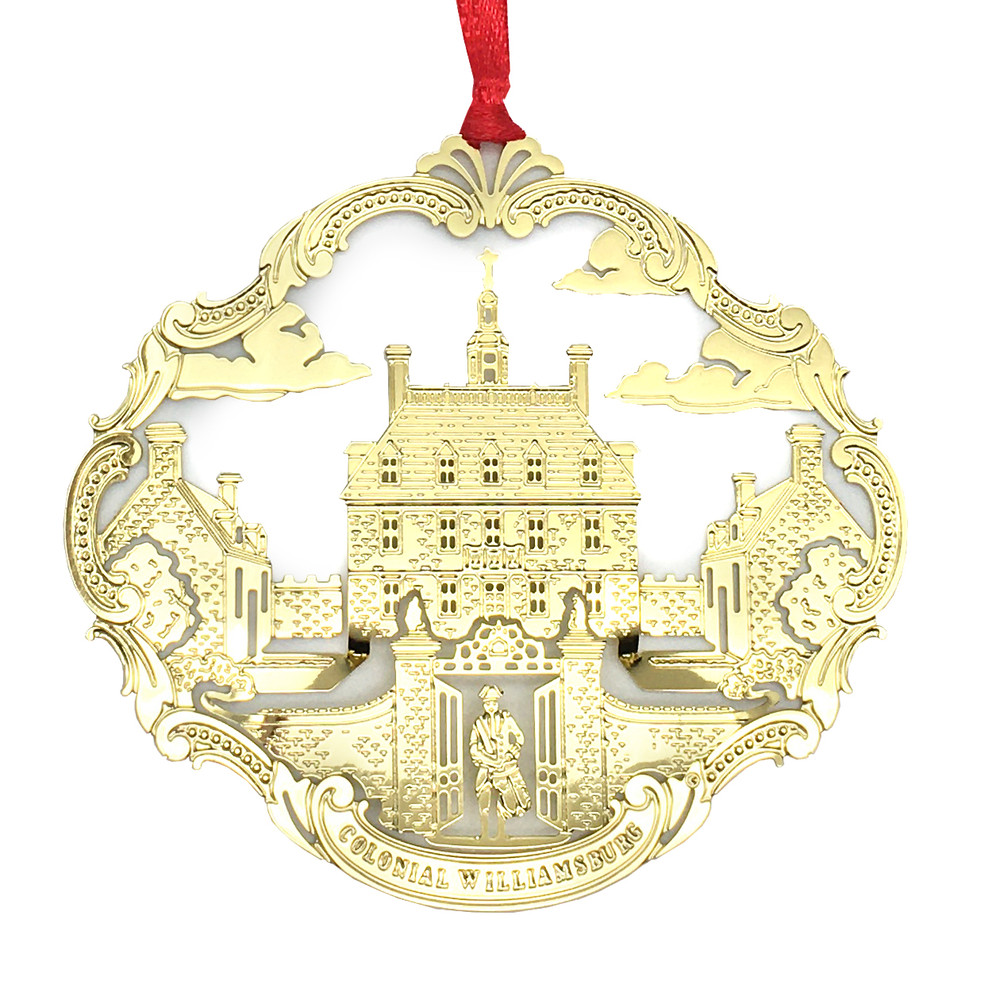 Colonial Williamsburg Governor's Palace Etched Gold Brass Ornament | The Shops at Colonial Williamsburg