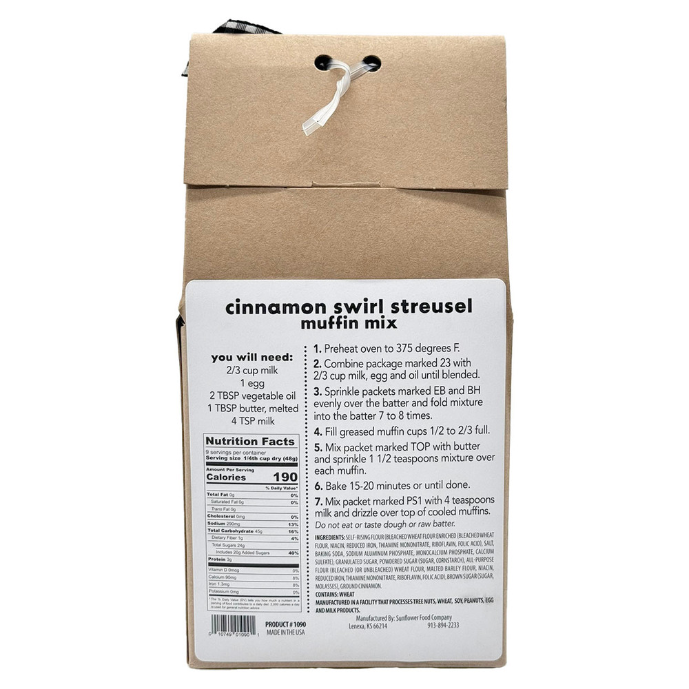 Colonial Williamsburg Cinnamon Swirl Streusel Muffin Mix | The Shops at Colonial Williamsburg
