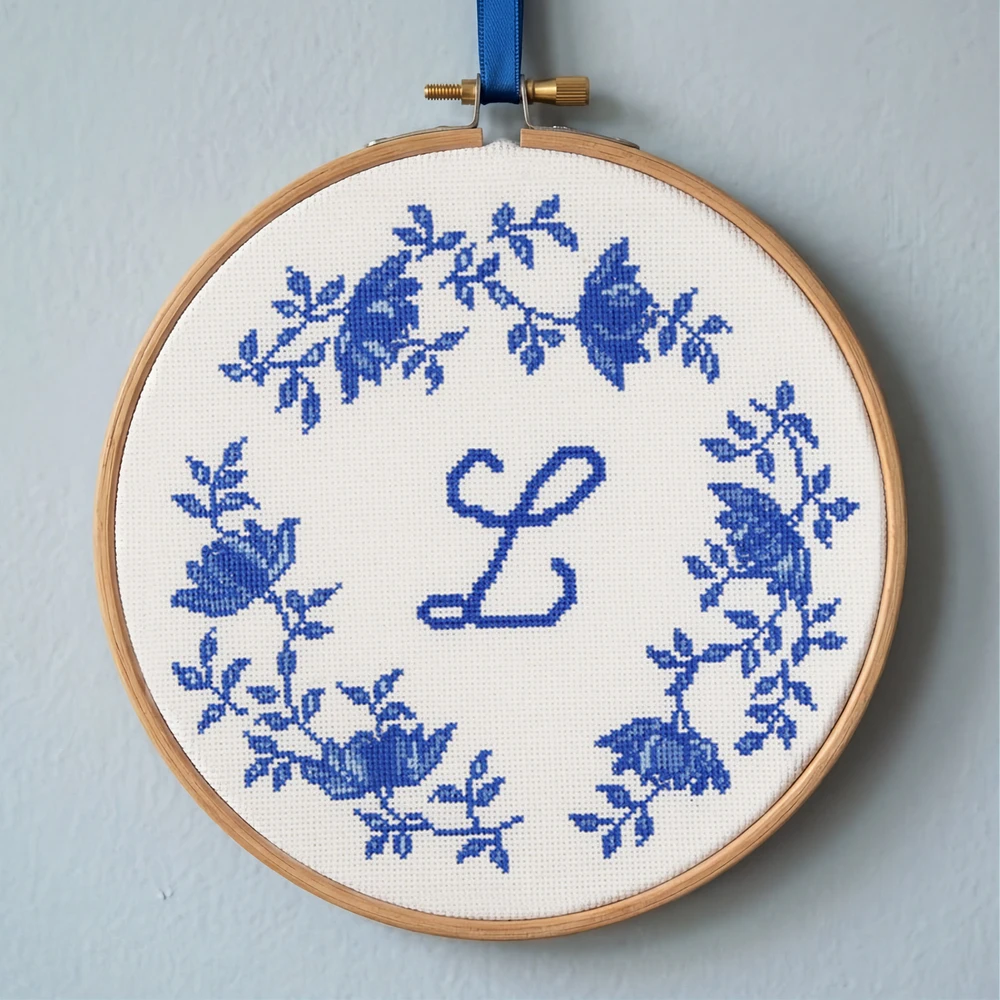 Floral Wreath Counted Cross Stitch Kit | The Shops at Colonial Williamsburg