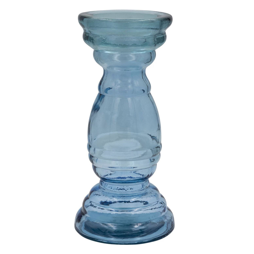 Recycled Blue Glass Candle Holder | The Shops at Colonial Williamsburg