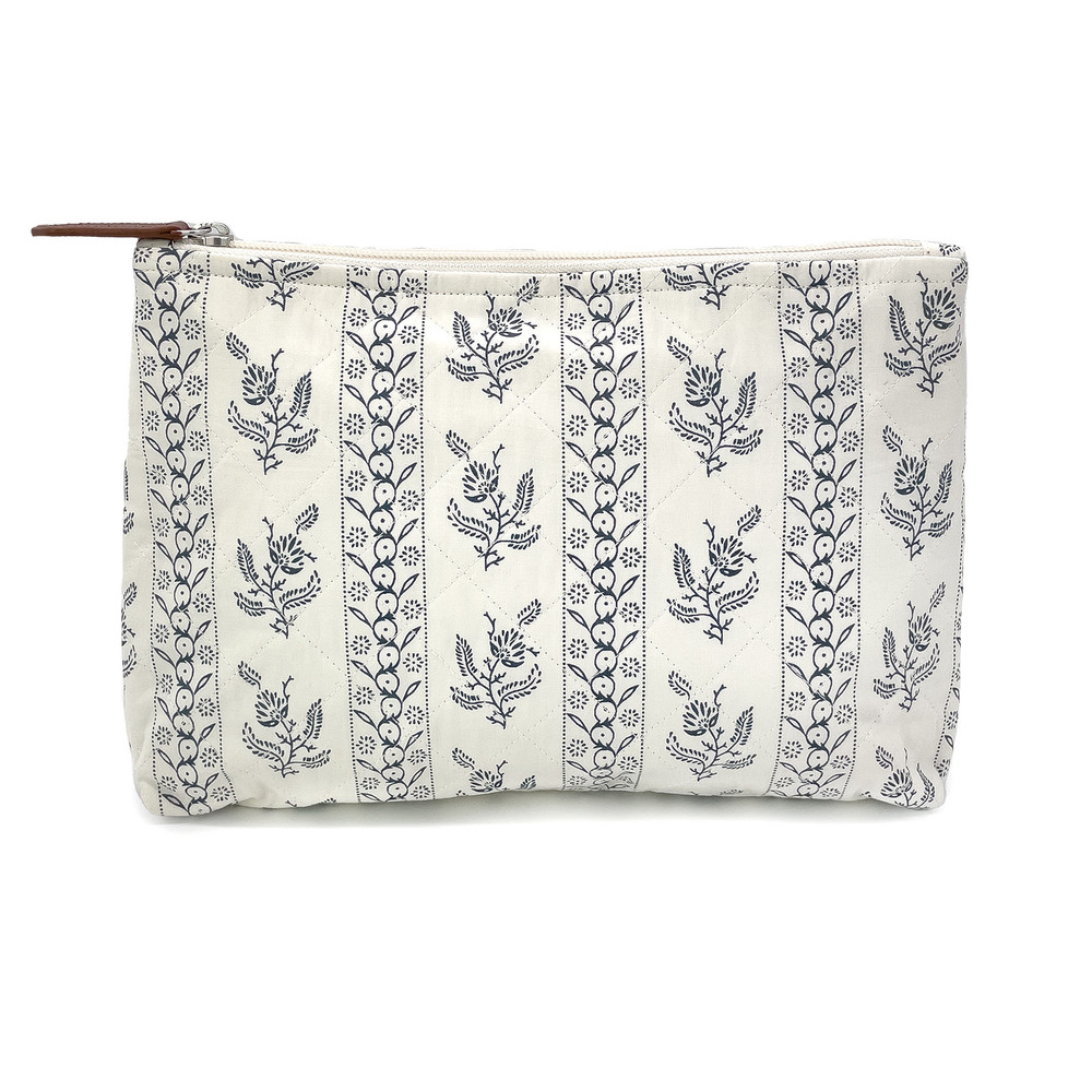 Craft & Forge Floral Stripe Cosmetic Bag by Taylor Linens | The Shops at Colonial Williamsburg