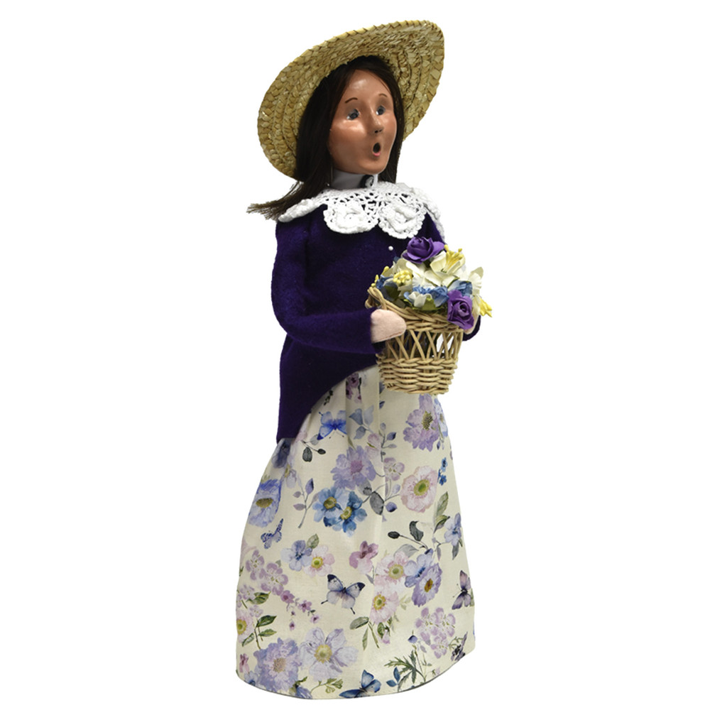 Byers' Choice Woman Caroler with Flowers | The Shops at Colonial Williamsburg